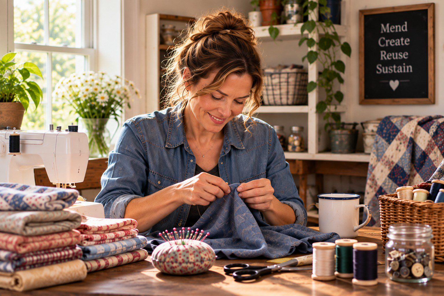 Lady Sewing